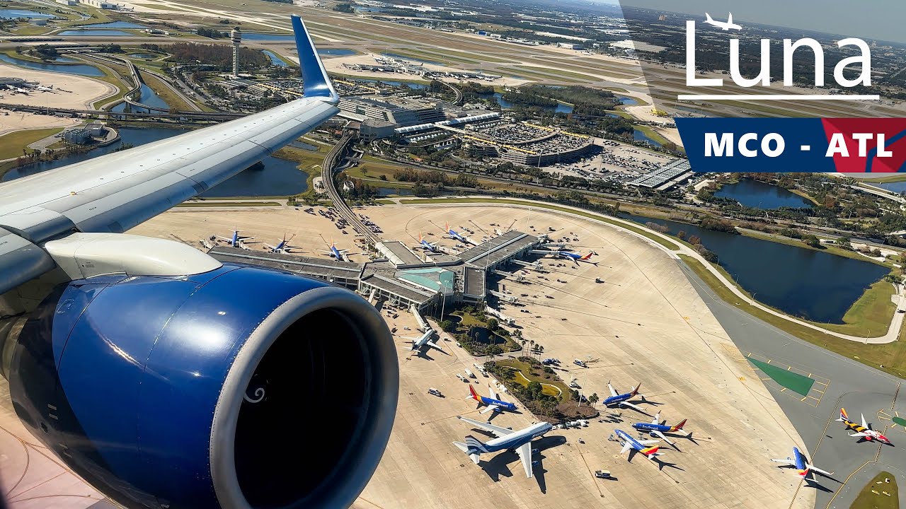 Full Flight - Delta Airlines Boeing 757-300 Flight From Orlando to Atlanta