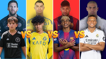 Comparison: Thiago Messi vs Ronaldo Junior vs Lamine Yamal vs Mbappé