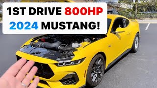 1ST DRIVE 800HP 2024 MUSTANG! *93 PUMP GAS REVIEW!