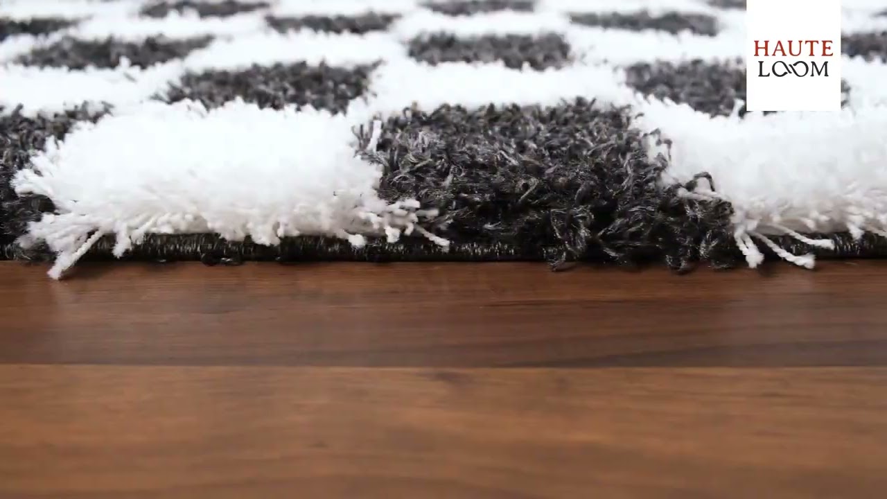 Atira Black & White Checkered Area Rug