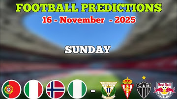 FOOTBALL PREDICTIONS TODAY 16 NOVEMBER | WORLD CUP QUALIFICATION | BETTING TIPS | GOLDEN PICKS PLUS