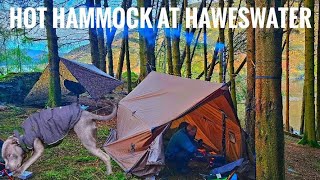 Wildcamping in the Lake District.  Haweswater hot hammock camp.