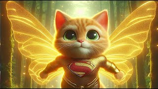 Butterfly Cat : Kitten kidnapped by UFO #cat #ai