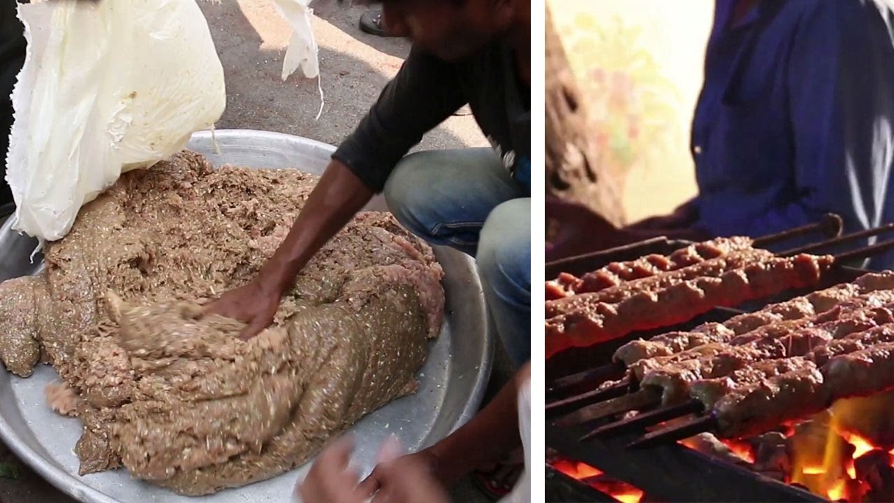 Seekh Kabab Prepared for 500 People - Indian Street Food - YouTube