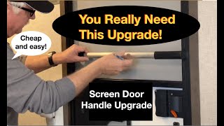 Very Useful $18 RV Door Upgrade! RV Screen Door Handle. Why didn't i do this years ago?