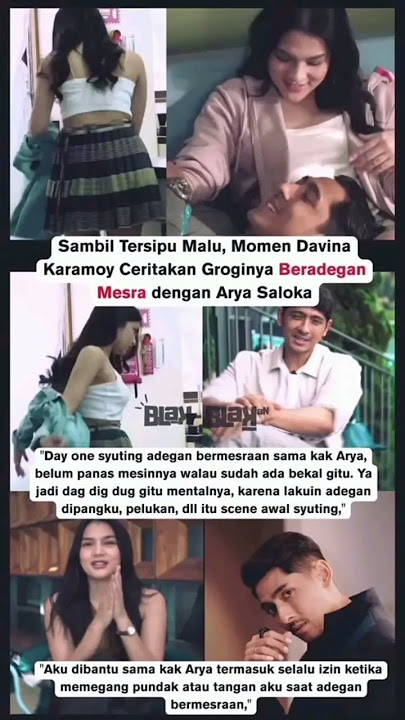 davina karamoy saat adegan bareng arya saloka #beritaviral #davinakaramoy #aryasaloka #film
