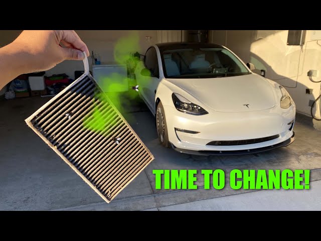 How to change Tesla Model Y/3 Cabin Air Filters / Change it before it's too  late! #tesla 