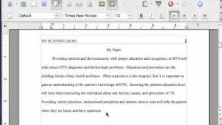 APA style headings in NeoOffice
