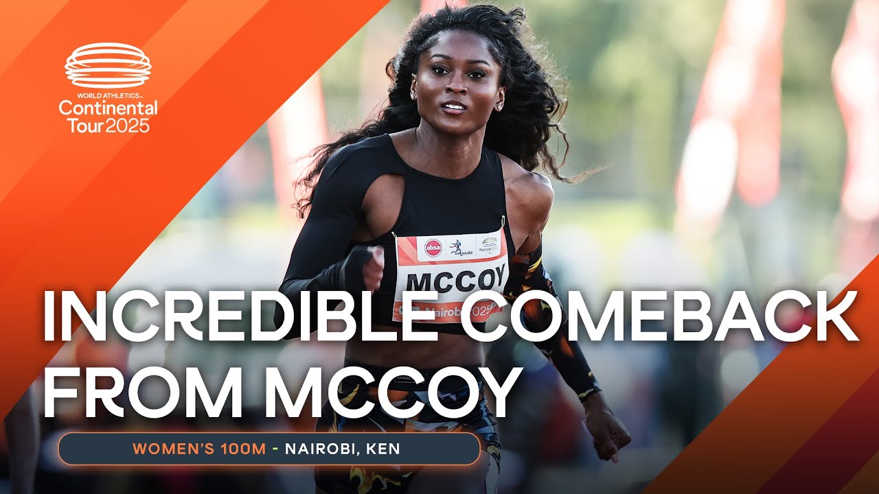 McCoy with the comeback in the women's 100m 😮‍💨| Continental Tour Gold 2025