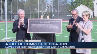 Utica University dedicates athletic complex to retiring president, Dr. Laura Casamento