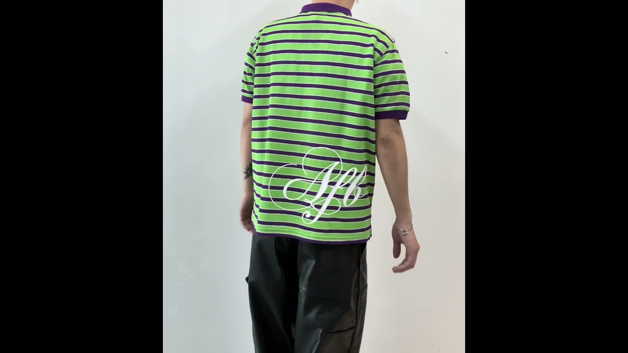 AFB/BORDER BIG SS POLO(LIME)/179cm SIZE M - YouTube