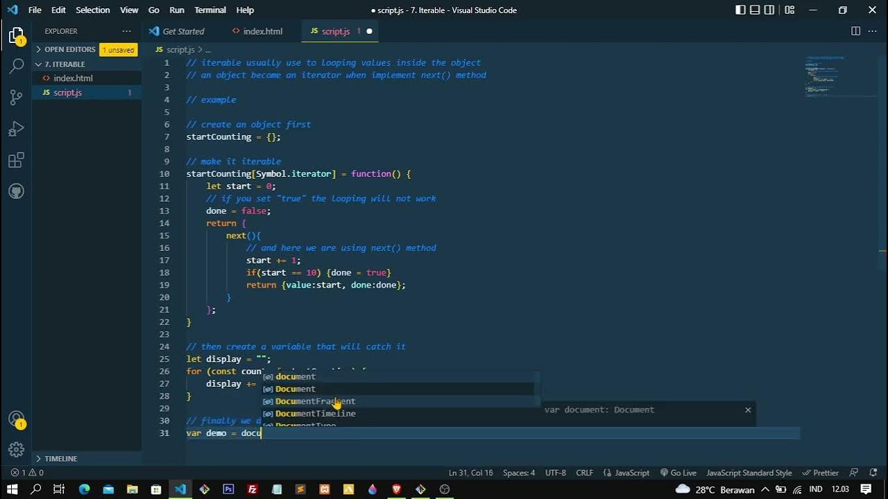 7. Learn Javascript Object : Iterable - YouTube