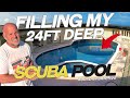 Youve been waiting for thisfilling my home scuba pool  house build 20