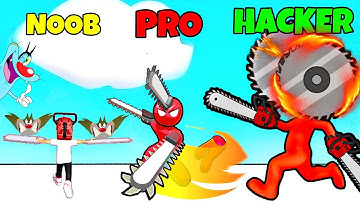 Noob vs Pro vs Hacker In Chainsaw Slash Merge | Oggy and Jack #Chainsawslashmerge