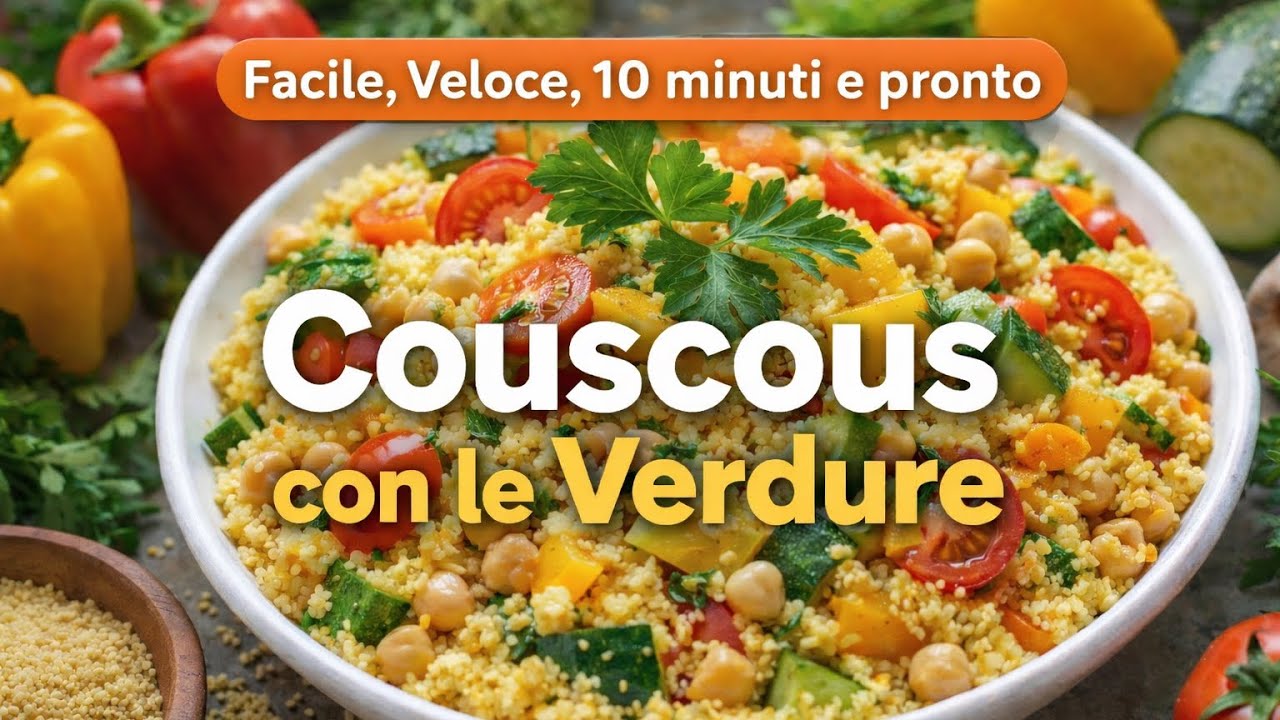 Couscous con Verdure 🥕 Facile e Veloce in 10 Minuti#couscous #ricettaveloce 