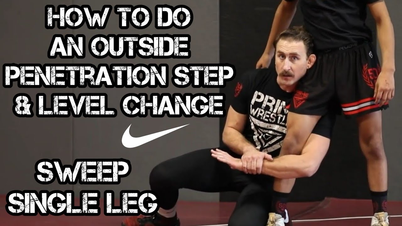 How to Shoot in Wrestling -  Outside Penetration Step & Level Change - Sweep / Swing Single Leg