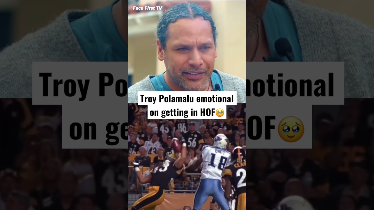 Troy Polamalu emotional moment on joining the HOF🥹🐐 