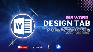 MS Word Design Tab Design💅 | Colors🎨| Fonts🔤| Paragraph Spacing | Water Mark ☄| Page Color | Border📋
