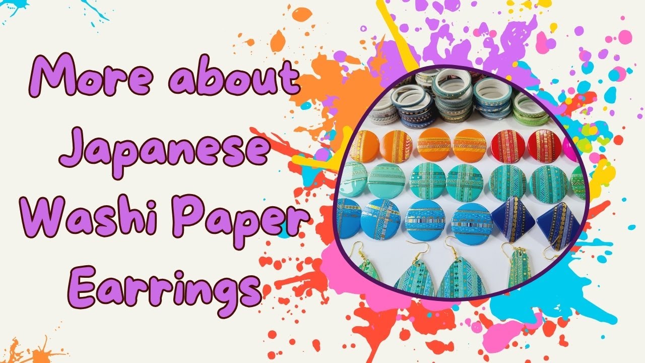 More about Japanese Washi Paper Earrings  ( jewelry making tutorials ) #oberezovart #handmade