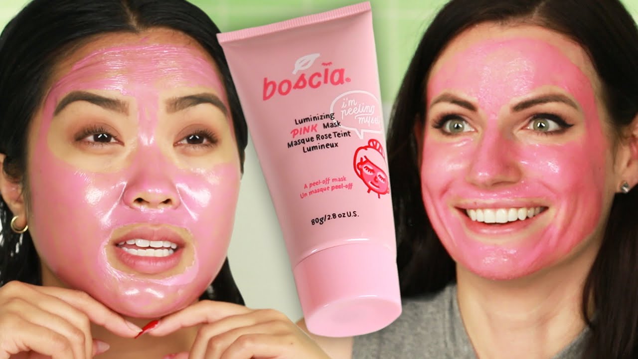 skincare routine order Women Try Boscia’s Pink Charcoal Peel-Off Mask