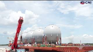CNI Advanced Logistics: SPMT Load-Out of Four 3,000m³ Spherical Tanks
