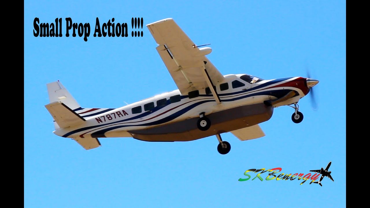 Cessna 208 Caravan, Beech 1900D, Piper Seneca Action @ St. Kitts (HD 1080p)