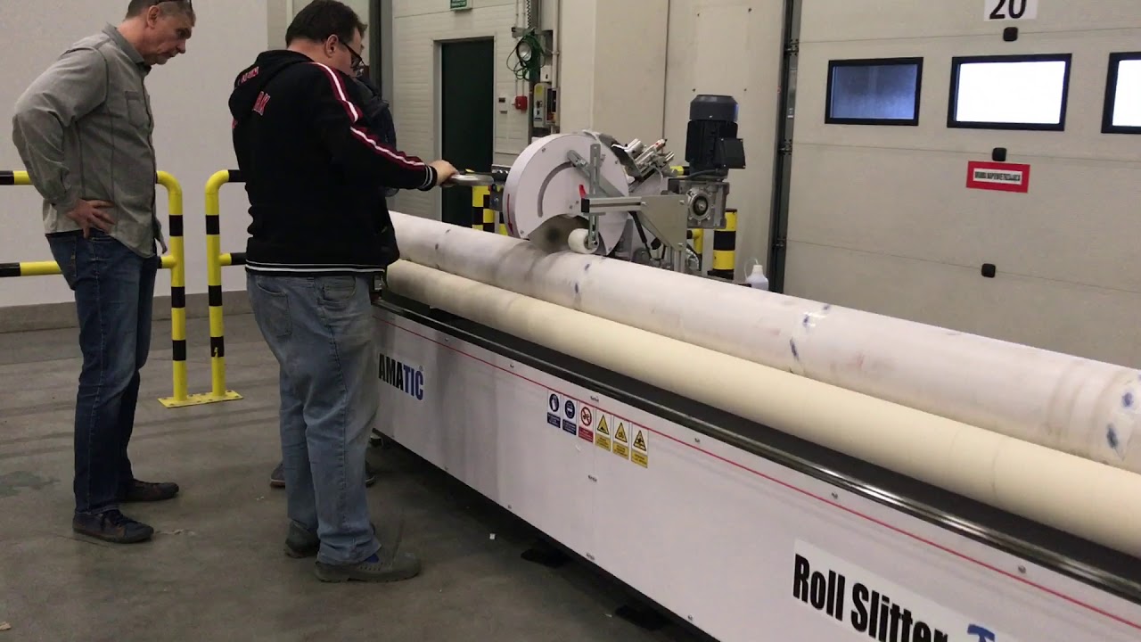 Roll Slitting Machine PVC banner 5 Meter Large.