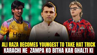 Ali Raza Becomes Youngest To Take Hat Trick Karachi Ne Zampa Ko Bitha Kar Ghalti Ki