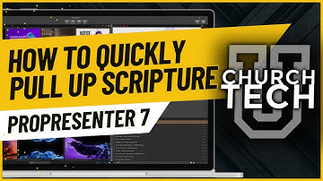 ProPresenter 7 Tutorial: How to quickly pull up scripture