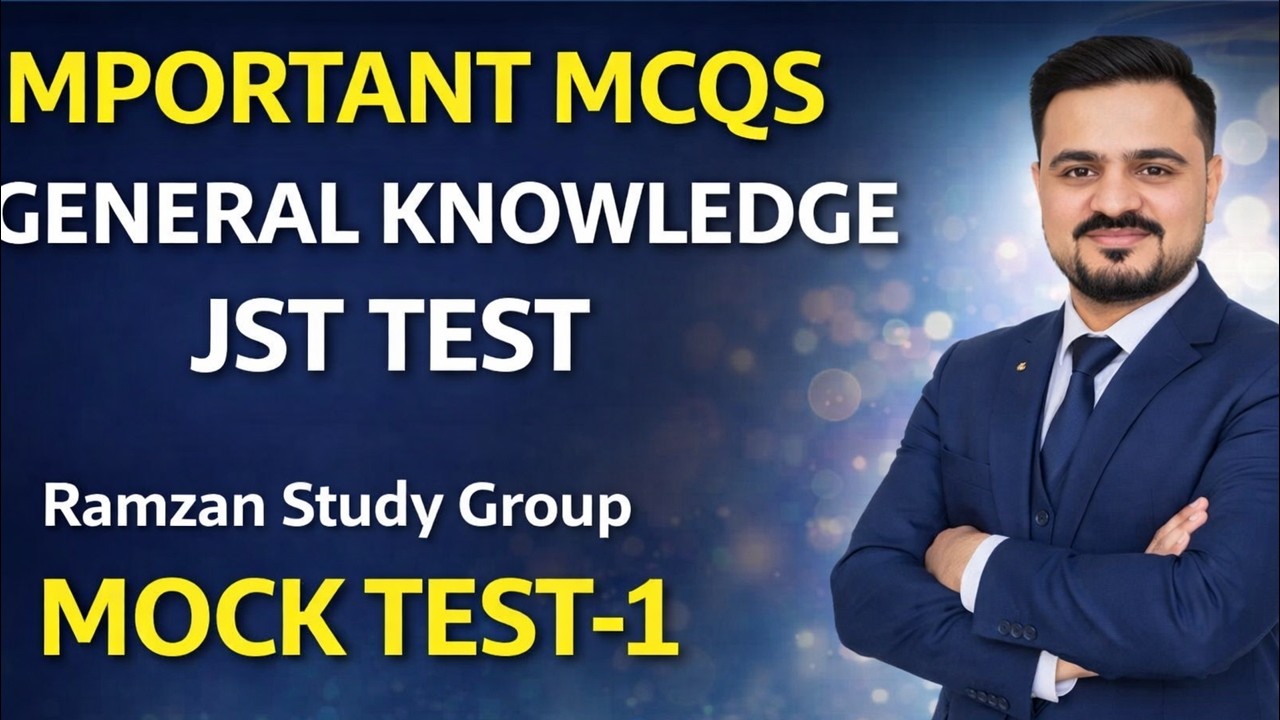 Daily Test1 | General Knowlwdge GK | JST Test | MOD GK - YouTube