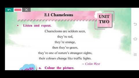 2.1 Chameleon (Poem)/ 2nd std. / Maharashtra Board