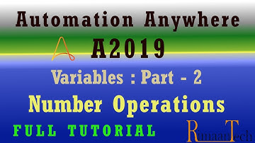 Variables part-2 Number Operation in A2019 Automation Anywhere / add subtract divide / RPA tutorial