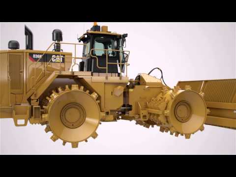 Cat® 836K Landfill Compactor Full Machine Fly Around