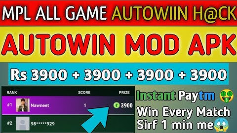 mpl every game (AUTOWIN MOD APK)Latest 2020 !!😱|| Win every match 🔴live proof 10000