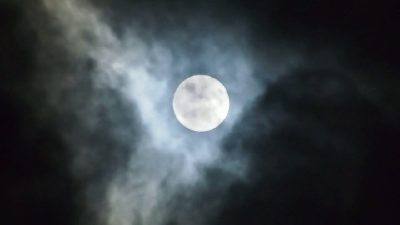 Watch Full Moon Slowly Being Covered by Clouds on YouTube Watch Full Moon Slowly Being Covered by Clouds on YouTube