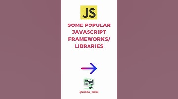🔥 Some Popular JavaScript Frameworks/Libraries 👨‍💻🔥 #shorts