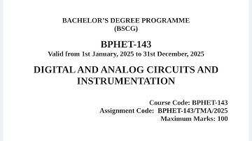 BPHET 143 Solved Assignment 2025 IGNOU || English || #ignousolvedassignment #ignou