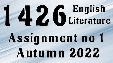 AIOU Code 1426 Solved Assignment No.1 Autumn 2022 #aiou #aiousolveassignments