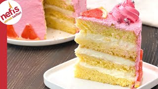 Simple Valentine's Day Cake Recipe | How to Make Homemade Vanilla Cake | Easy Sponge Cake