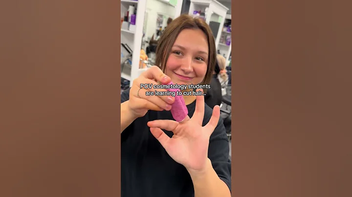 POV cosmetology students are learning to cut hair #haircut #cosmetology #lucyseitz #beautyschool