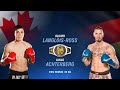 Senshi 16 fight 8  lukas achterberg germany vs olivier langloisross canada