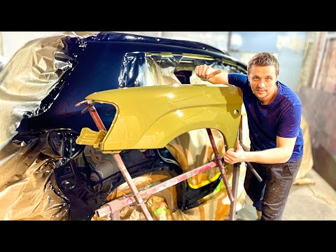 видео: Как покрасить в гараже лучше чем на сервисе? Окрас навесного на Subaru Forester sg tactical green