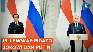 Pidato Jokowi dan Putin Setelah Bertemu di Istana Kremlin Rusia