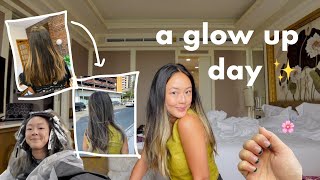 A Self-Care Day in MANILA, PHILIPPINES | getting my hair and nails done on my last day here 💅