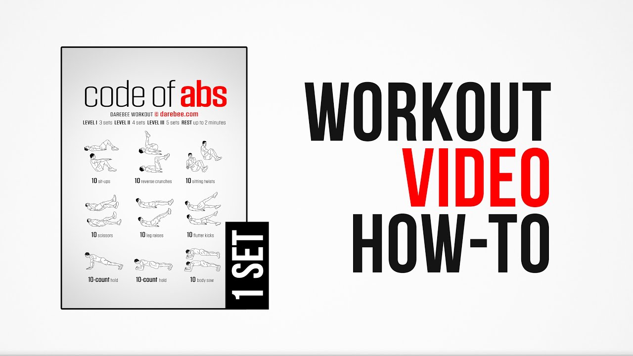 Code of Abs Workout [ How-To ] [ One Set ] by #DAREBEE - YouTube