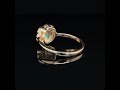 9ct Rose Gold Opal &amp; Diamond Daisy Ring.