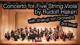 *2024 Ver.* R.Haken:Concerto for Five String Viola | Shakujii Int'l Orchestra & K.Nishitani in Tokyo