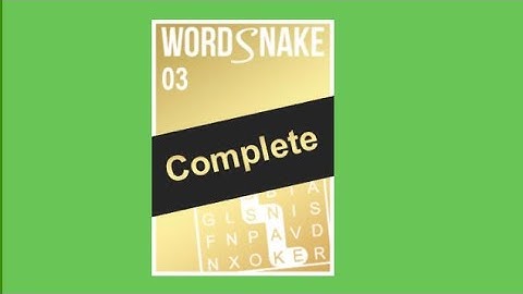 Puzzle Page Word Snake Issue 3 Answers