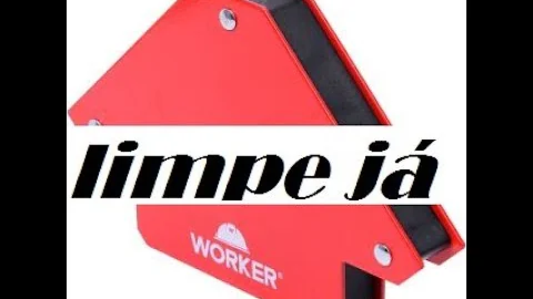 Como limpar esquadro magnético?