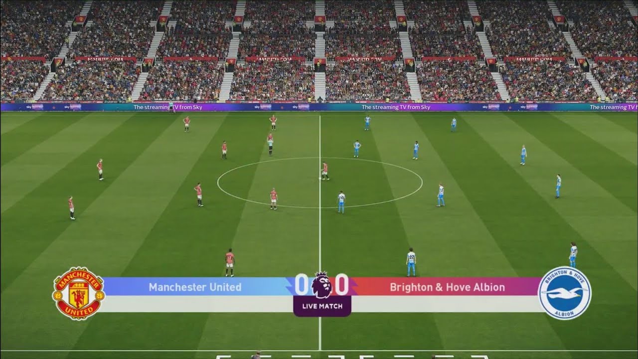 «Манчестер Юнайтед» — «Брайтон» | Матч в прямом эфире | Премьер-лига | Геймплей PES 2021